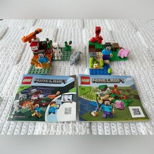 Lego Minecraft 21162 and 21177 Sets
